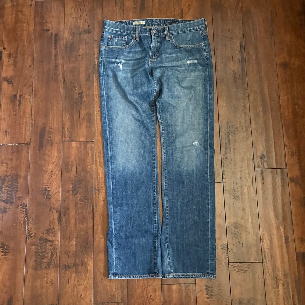 Adriano Goldschmied The Tomboy Jeans Womens 30R Blue Straight Leg Distressed
